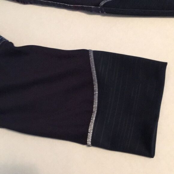 Athleta Navy Tight Striped Legging Crop Yoga size ST - Picture 10 of 16